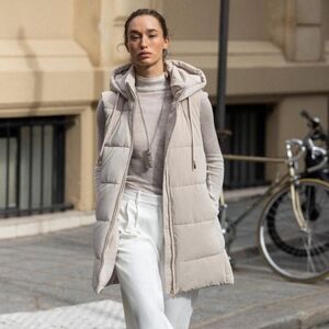 ZARA - Stylish Gray 🩶 Hooded Puffer Vest - XL